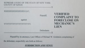 Enforce Mechanic's Lien