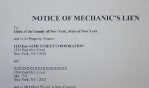 NY Mechanic's Lien Lawyer